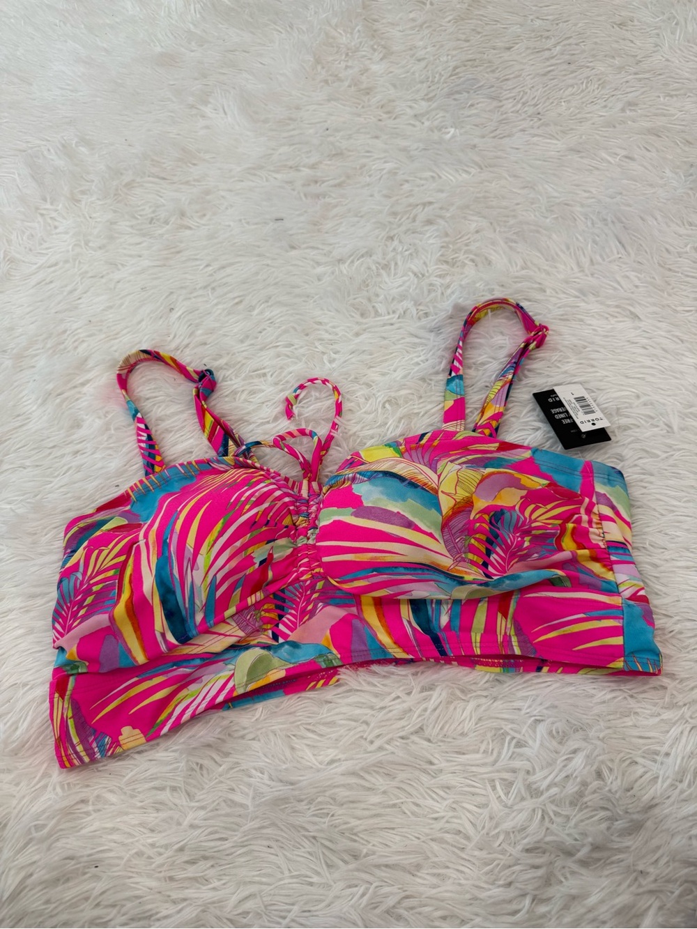 Torrid WIRE-FREE LIGHTLY LINED MID COVERAGE Bikini Top - Picture 3 of 15